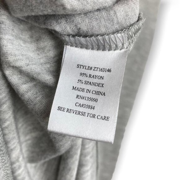 Z  Supply Grey Round Neck High Low Tee Shirt Dress - Picture 9 of 9